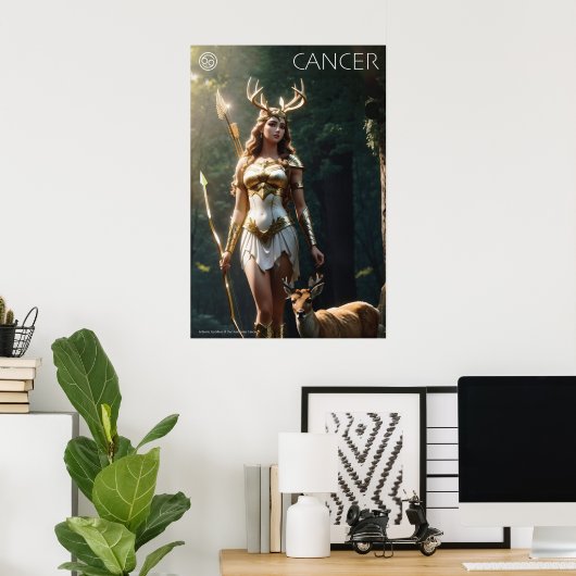 Zodiac Power: Kanker Poster (Thuiskantoor)