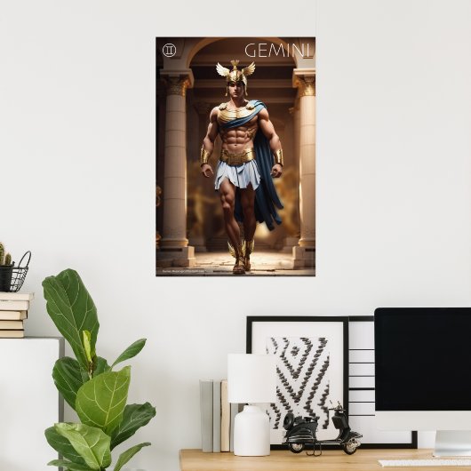 Zodiac Power: Tweelingen Poster (Thuiskantoor)