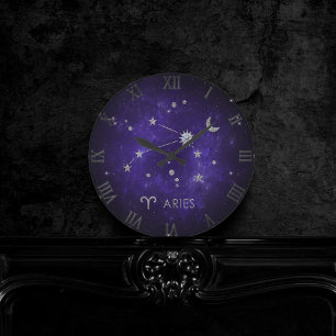 Zodiac Purple Aries Cosmic Astrology Horoscope Ronde Klok