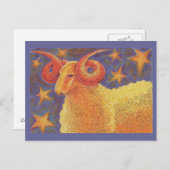 Zodiac Ram-briefkaart Briefkaart (Voorkant / Achterkant)