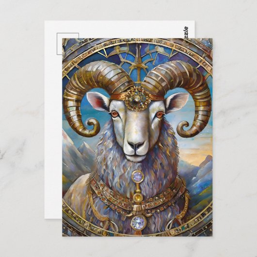 Zodiac - Ram de Ram Briefkaart (Voorkant / Achterkant)