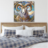 Zodiac - Ram de Ram Canvas Afdruk (Insitu (Slaapkamer))