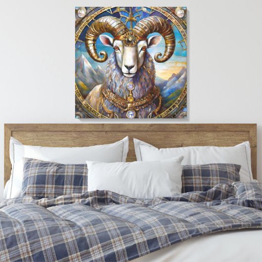 Zodiac - Ram de Ram Canvas Afdruk (Insitu (Slaapkamer))