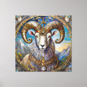 Zodiac - Ram de Ram Canvas Afdruk (Voorkant)