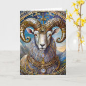 Zodiac - Ram de Ram Kaart (Gele Bloem)