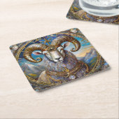 Zodiac - Ram de Ram Kartonnen Onderzetters (Schuin)