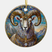 Zodiac - Ram de Ram Keramisch Ornament (Voorkant)