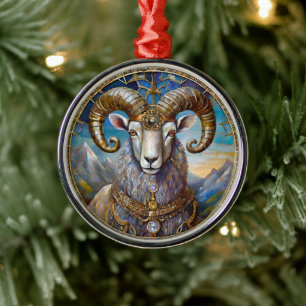Zodiac - Ram de Ram Metalen Ornament