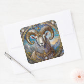 Zodiac - Ram de Ram Vierkante Sticker (Envelop)