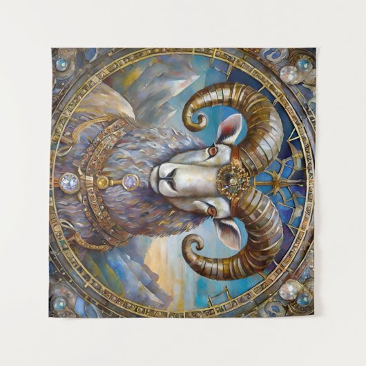 Zodiac - Ram de Ram Wandkleed (Voorkant (horizontaal))