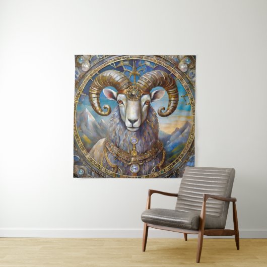 Zodiac - Ram de Ram Wandkleed (In situ)