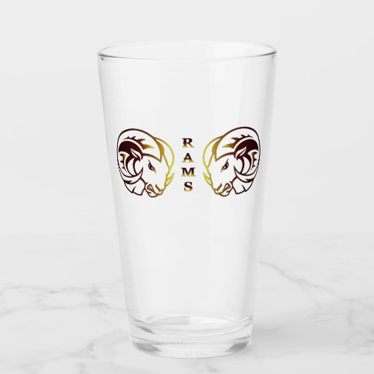 Zodiac Ram Drinkbenodigdheden Glas (Voorkant)