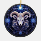 Zodiac Ram Gepersonaliseerde Astrologie Ornament (Voorkant)
