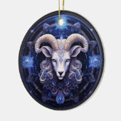 Zodiac Ram Gepersonaliseerde Astrologie Ornament (Links)