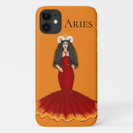 Zodiac Ram Goddess Custom Sinaasappel Case-Mate iPhone Case