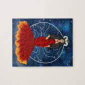 Zodiac Ram Godin met Planet Mars Celestial Legpuzzel (Horizontaal)