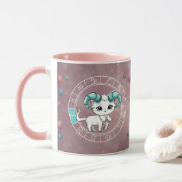 Zodiac Ram Schattigee Cat Wheel Planet Astrologie Mok