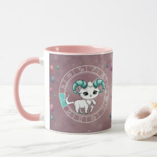 Zodiac Ram Schattigee Cat Wheel Planet Astrologie Mok