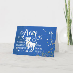 Zodiac Ram verjaardagen met sterrenbeeld sterrenbe Kaart