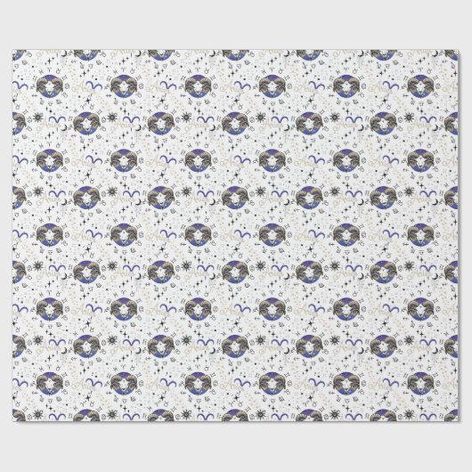 Zodiac Ram Wrapping Paper Cadeaupapier (Vlak)