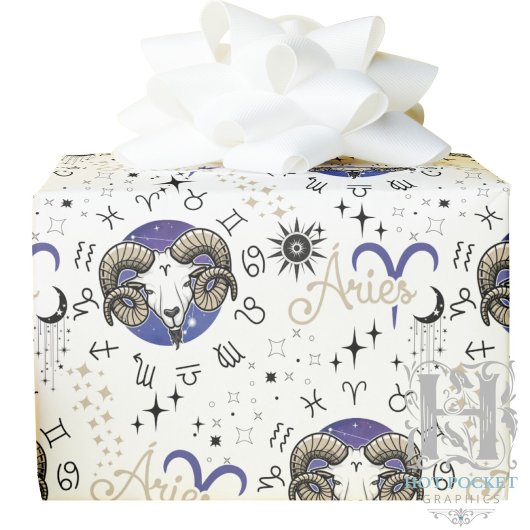 Zodiac Ram Wrapping Paper Cadeaupapier