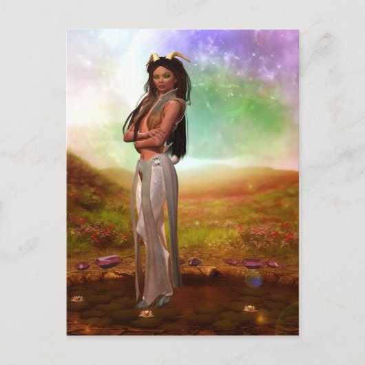 Zodiac-reeks: Capricorn-Briefkaart Briefkaart (Voorkant)