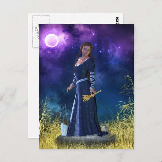 Zodiac-reeks: Virgo Briefkaart (Voorkant / Achterkant)