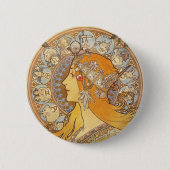 Zodiac Ronde Button 5,7 Cm (Voorkant)