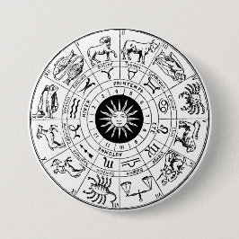Zodiac Ronde Button 7,6 Cm