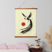 Zodiac Rooster Inkt Art Sumi-E Hangend Wandkleed (Slaapkamer)