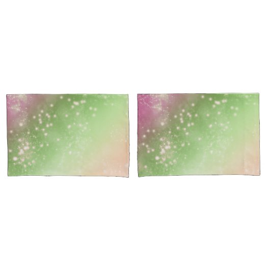 Zodiac: Roze & Groene Ruimte Ontwerp Kussensloop (Voorkant-Set)