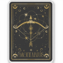 Zodiac Sagittarius Astrologie Zwart-wit Sticker