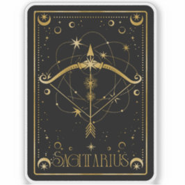 Zodiac Sagittarius Astrologie Zwart-wit Sticker