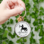 Zodiac Sagittarius Astrology Custom Black White Sleutelhanger (Hand)