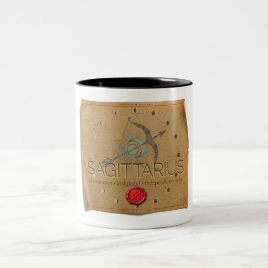Zodiac - Sagittarius - Coffee Mug Tweekleurige Koffiemok (Center)