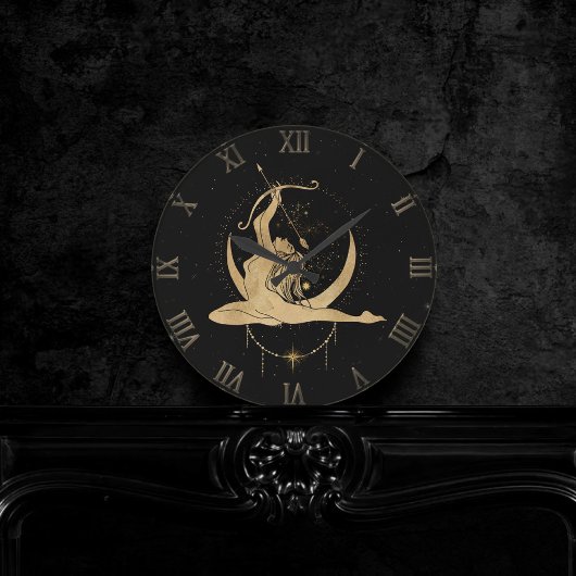 Zodiac Sagittarius | Cosmic Gold Black Astrology L Ronde Klok