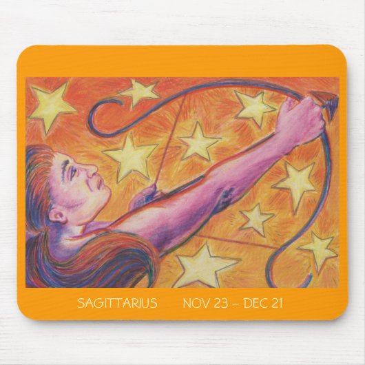 Zodiac Sagittarius mousepad dates Muismat (Voorkant)