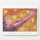 Zodiac Sagittarius mousepad white Muismat (Voorkant)