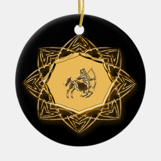 Zodiac Sagittarius - Pas het aan! Keramisch Ornament (Voorkant)