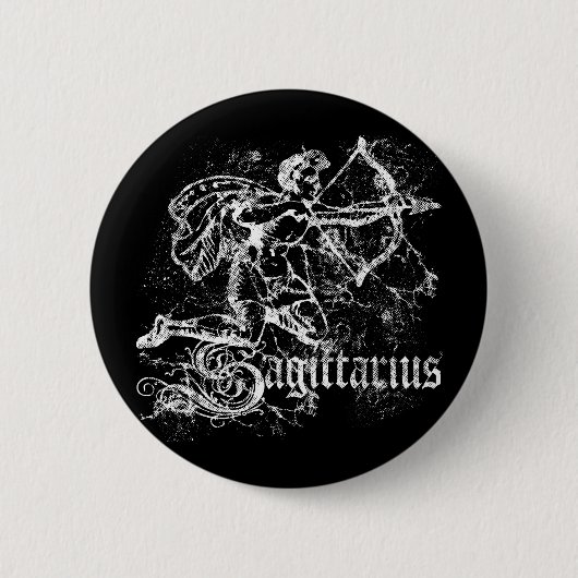 Zodiac Sagittarius Ronde Button 5,7 Cm (Voorkant)
