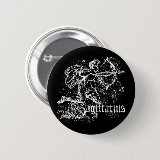 Zodiac Sagittarius Ronde Button 5,7 Cm (Voorkant /achterkant)