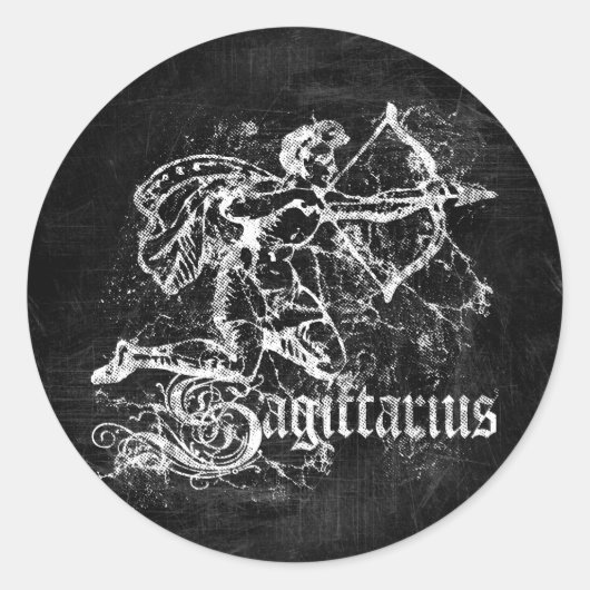 Zodiac Sagittarius Ronde Sticker (Voorkant)