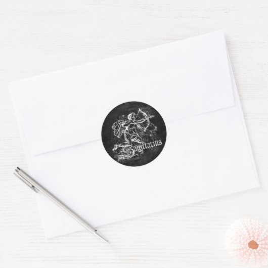 Zodiac  Sagittarius Ronde Sticker (Envelop)