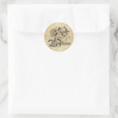  Zodiac Sagittarius Ronde Sticker (Tas)