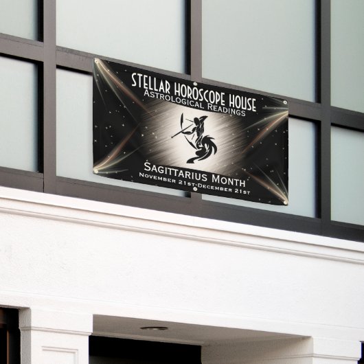 Zodiac Sagittarius Spandoek (Buitenkant Gebouw)