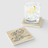 Zodiac Sagittarius Stenen Onderzetter (Zijkant)