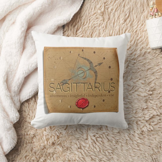 Zodiac - Sagittarius - Throw Pillow Kussen (Deken)