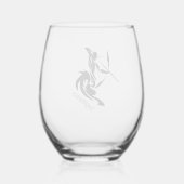 Zodiac Sagittarius Wijnglas Zonder Voet (Achterkant)