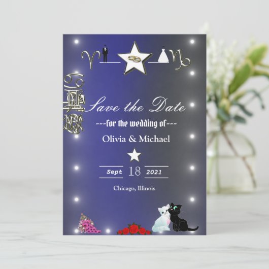 Zodiac Save The Date (Staand voorkant)