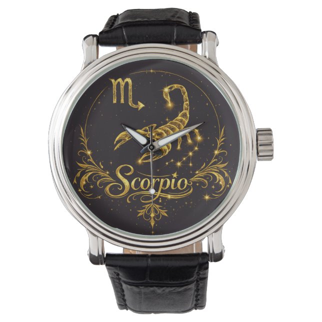 Zodiac Schorpioen horoscoop Horloge (Voorkant)